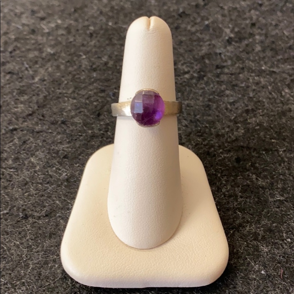 Purple Stone Gold Vermeil Ring